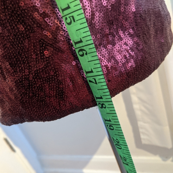 Burgundy sequin dress size XS - Picture 3 of 10